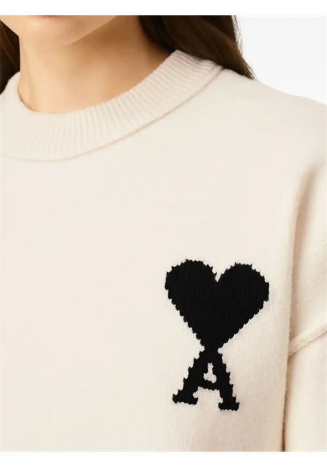 adc crewneck sweater man off-white AMI PARIS | UKS838.018151